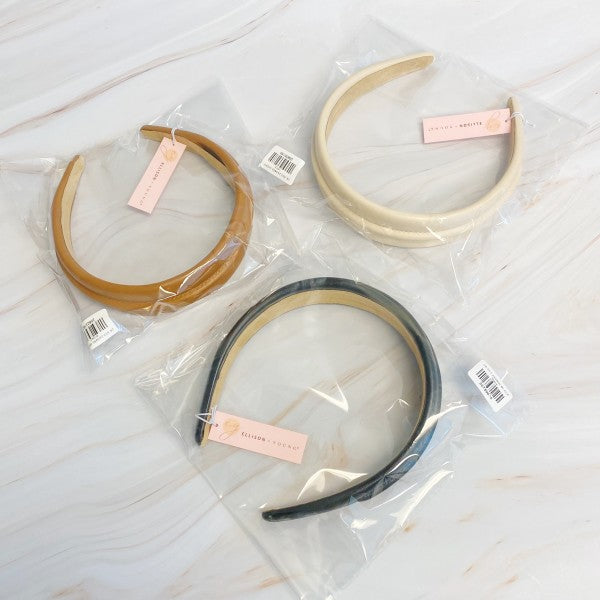 Classy Vegan Leather Headband-Reef Love