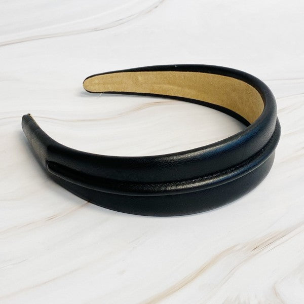 Classy Vegan Leather Headband-Reef Love