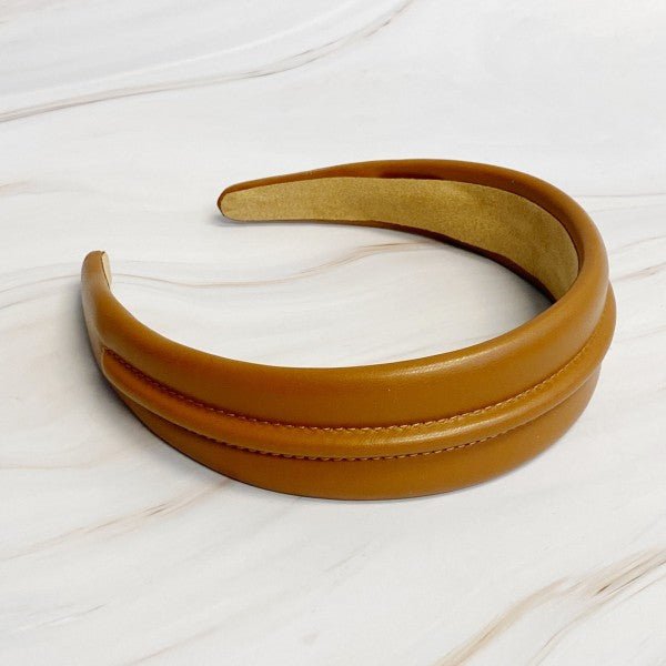 Classy Vegan Leather Headband-Reef Love