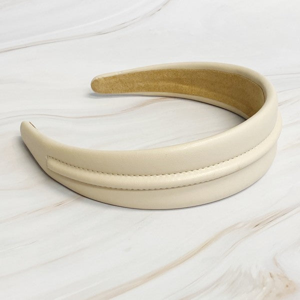 Classy Vegan Leather Headband-Reef Love