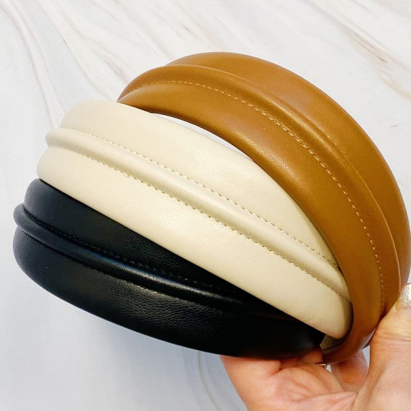 Classy Vegan Leather Headband-Reef Love