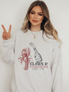 Claws & Champagne Lobster Club Graphic Sweatshirt-Claws & Champagne sweatshirt—vintage coastal vibes with a splash of sass. Perfect for Maine lobster boils, beach days, or your next brunch by the bay.-Reef Love