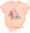 Claws & Champagne Lobster Club Graphic Top Tee-Cozy up in this Claws & Champagne graphic tee—coastal brunch vibes meet Maine lobster boil sass. Lightweight, cheeky, and perfect for sunny summer days.-Reef Love