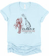 Claws & Champagne Lobster Club Graphic Top Tee-Cozy up in this Claws & Champagne graphic tee—coastal brunch vibes meet Maine lobster boil sass. Lightweight, cheeky, and perfect for sunny summer days.-Reef Love