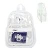 Clear Transparent Stadium Approved Backpack-Clear Transparent Stadium Approved Backpack: Stay event-ready with this clear transparent backpack, designed to meet stadium and event bag policies.