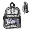 Clear Transparent Stadium Approved Backpack-Clear Transparent Stadium Approved Backpack: Stay event-ready with this clear transparent backpack, designed to meet stadium and event bag policies.