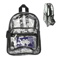 Clear Transparent Stadium Approved Backpack-Clear Transparent Stadium Approved Backpack: Stay event-ready with this clear transparent backpack, designed to meet stadium and event bag policies.
