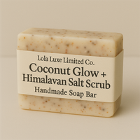 Coconut Glow + Himalayan Salt Scrub Handmade Soap Bar