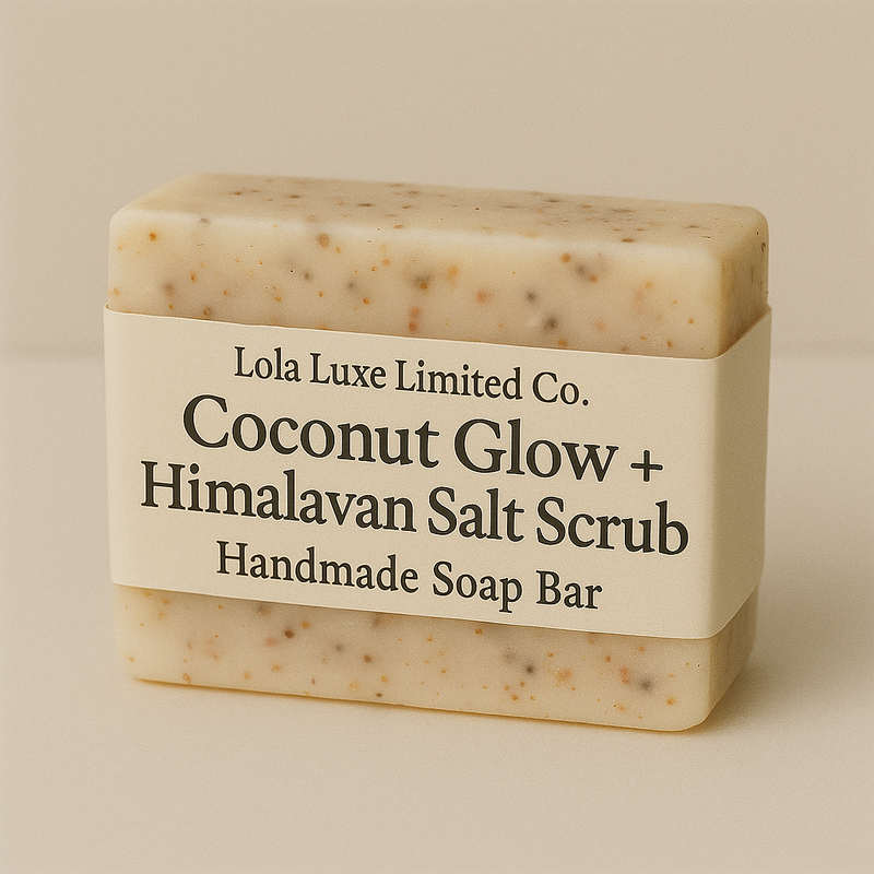 Coconut Glow + Himalayan Salt Scrub Handmade Soap Bar