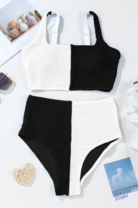 Color-block Corded Square Neck Bikini Swimsuit- Boho Chic Styles by Reef Love