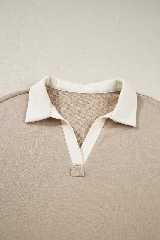 Colorblock Pullover and Drawstring Skirt Set-Reef Love