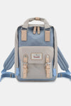 Contrast Buckle Waterproof Nylon Backpack Bag