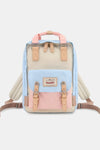 Contrast Buckle Waterproof Nylon Backpack Bag