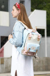 Contrast Buckle Waterproof Nylon Backpack Bag