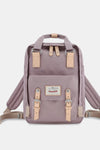 Contrast Buckle Waterproof Nylon Backpack Bag