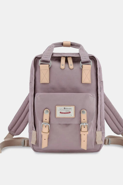 Contrast Buckle Waterproof Nylon Backpack Bag
