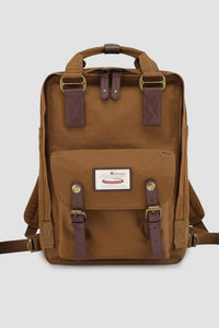 Contrast Buckle Waterproof Nylon Backpack Bag