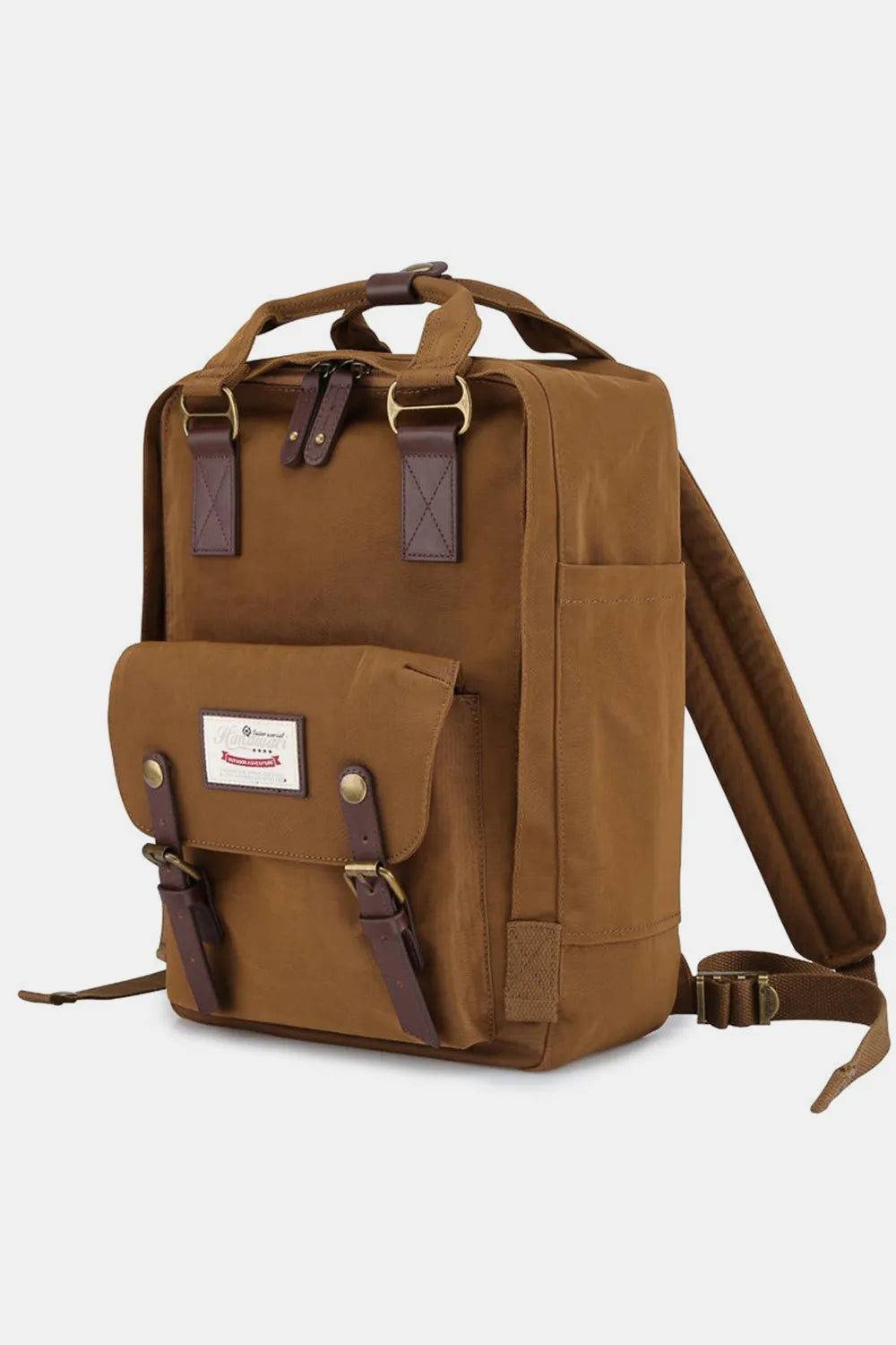 Contrast Buckle Waterproof Nylon Backpack Bag