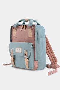 Contrast Buckle Waterproof Nylon Backpack Bag
