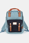 Contrast Buckle Waterproof Nylon Backpack Bag