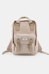 Contrast Buckle Waterproof Nylon Backpack Bag