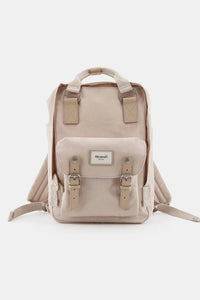 Contrast Buckle Waterproof Nylon Backpack Bag