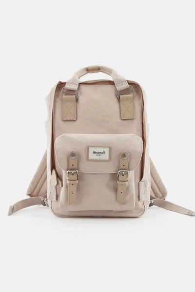 Contrast Buckle Waterproof Nylon Backpack Bag