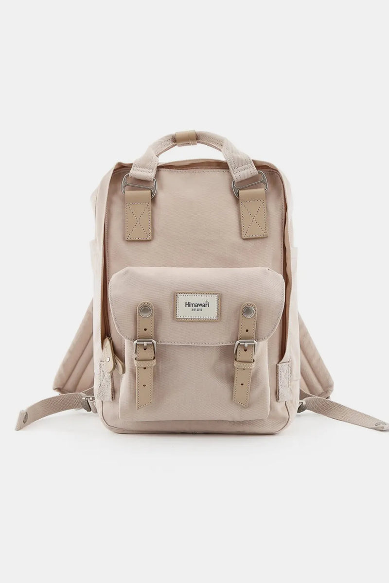 Contrast Buckle Waterproof Nylon Backpack Bag