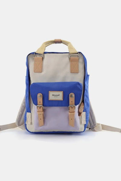Contrast Buckle Waterproof Nylon Backpack Bag