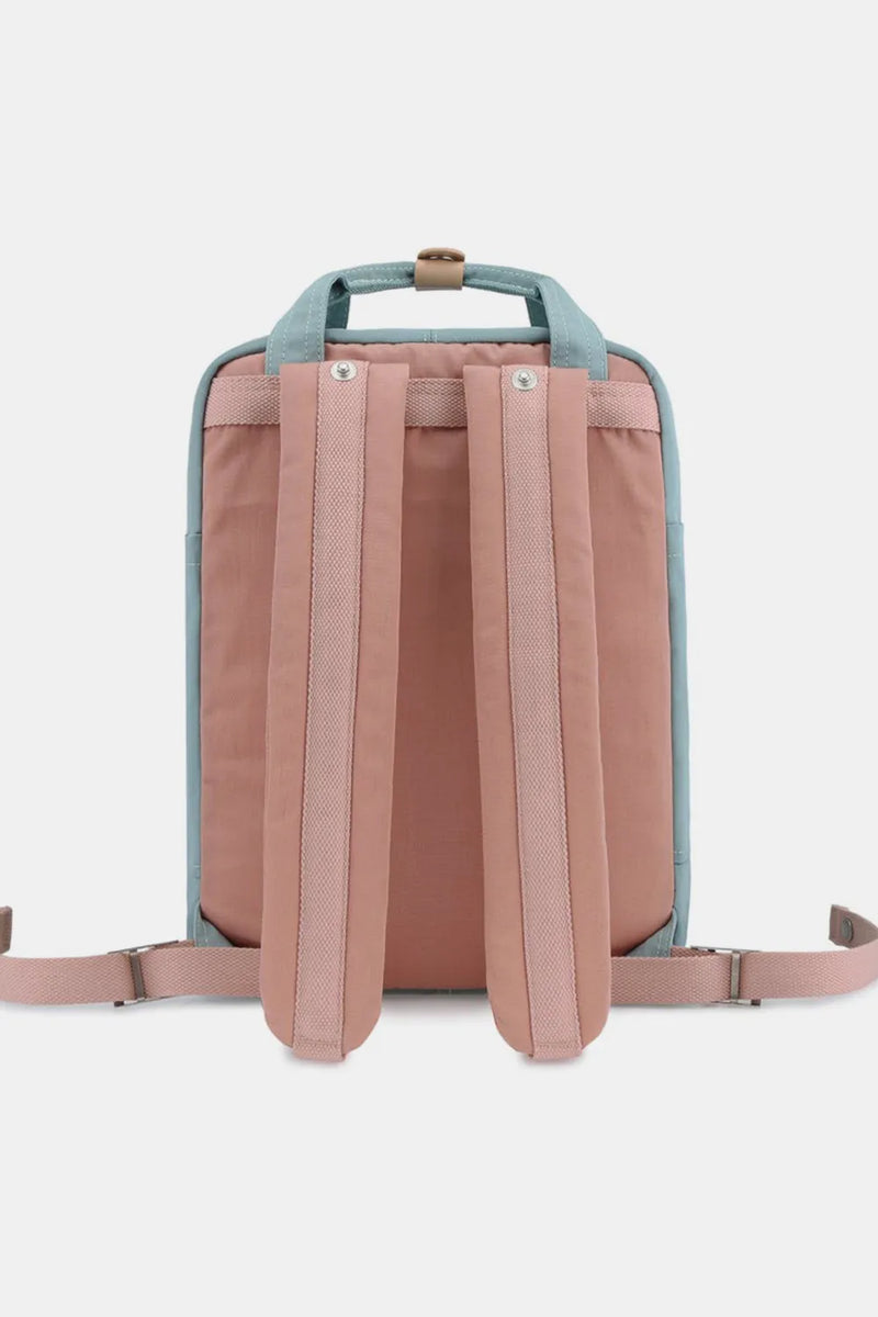 Contrast Buckle Waterproof Nylon Backpack Bag