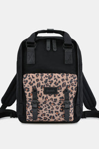 Contrast Buckle Waterproof Nylon Backpack Bag