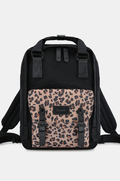 Contrast Buckle Waterproof Nylon Backpack Bag