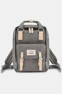 Contrast Buckle Waterproof Nylon Backpack Bag