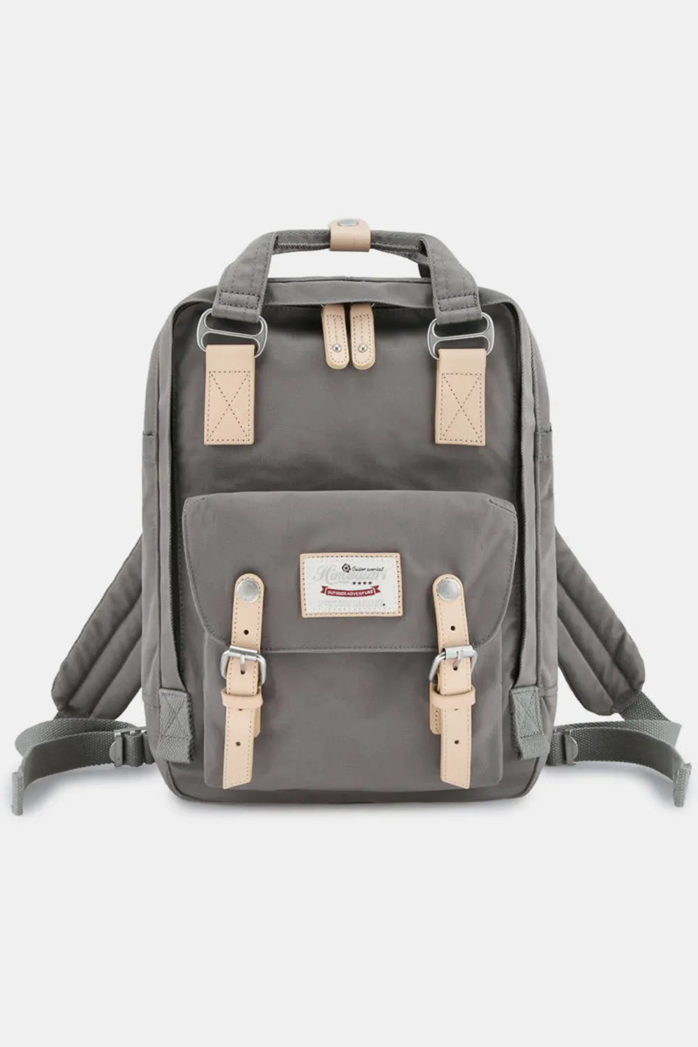 Contrast Buckle Waterproof Nylon Backpack Bag