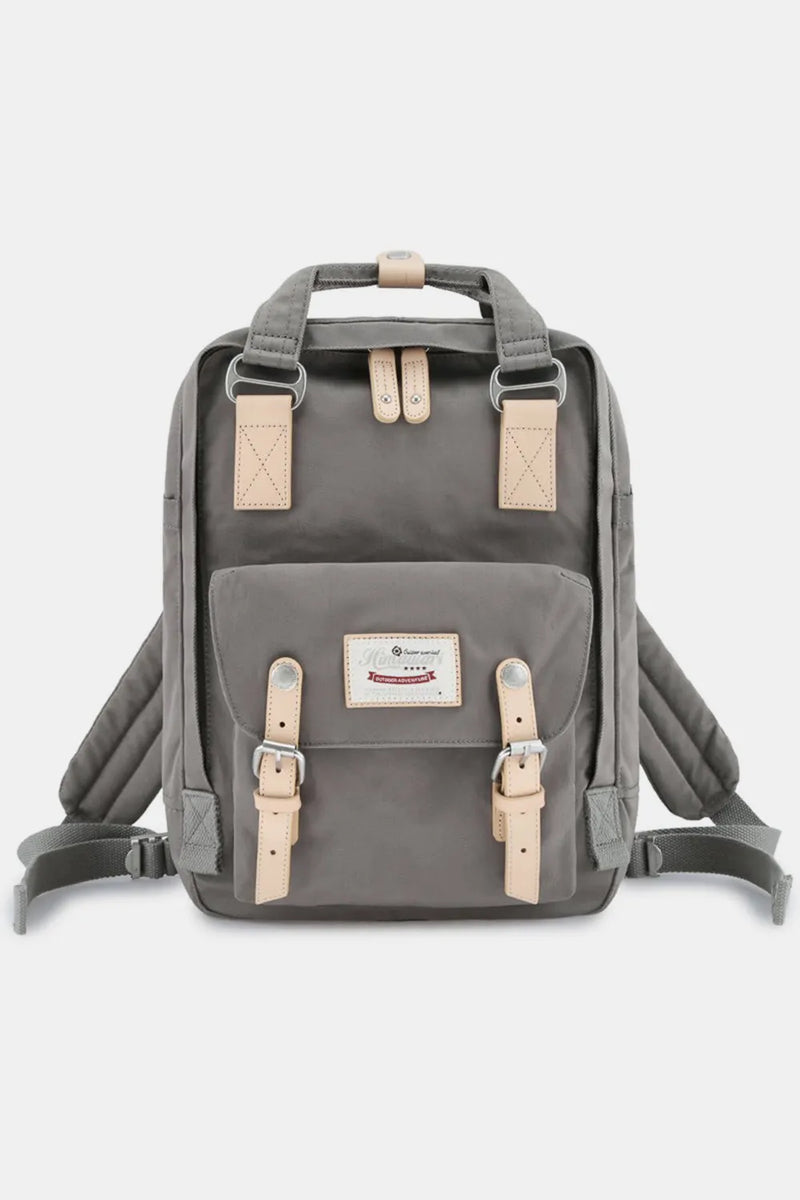 Contrast Buckle Waterproof Nylon Backpack Bag