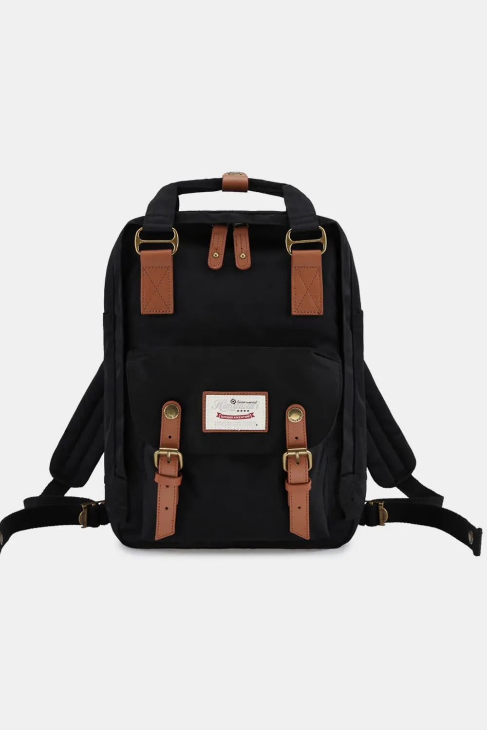 Contrast Buckle Waterproof Nylon Backpack Bag