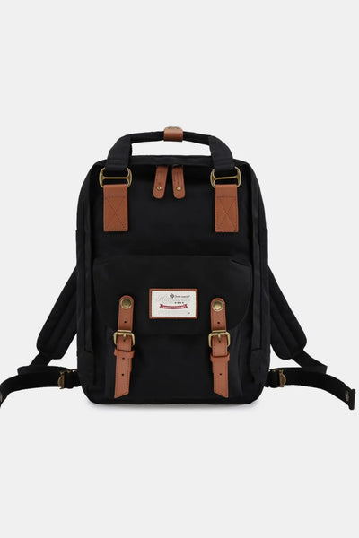 Contrast Buckle Waterproof Nylon Backpack Bag