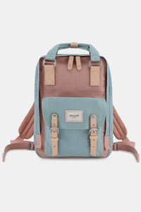 Contrast Buckle Waterproof Nylon Backpack Bag