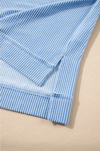 Corded Top and Ruffle Mini Skirt Outfit Set-Reef Love