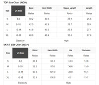 Corded Top and Ruffle Mini Skirt Outfit Set-Reef Love