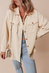 Corduroy Button-Up Pocketed Cardigan Shacket-Reef Love