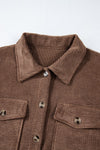 Corduroy Button-Up Pocketed Cardigan Shacket-Reef Love