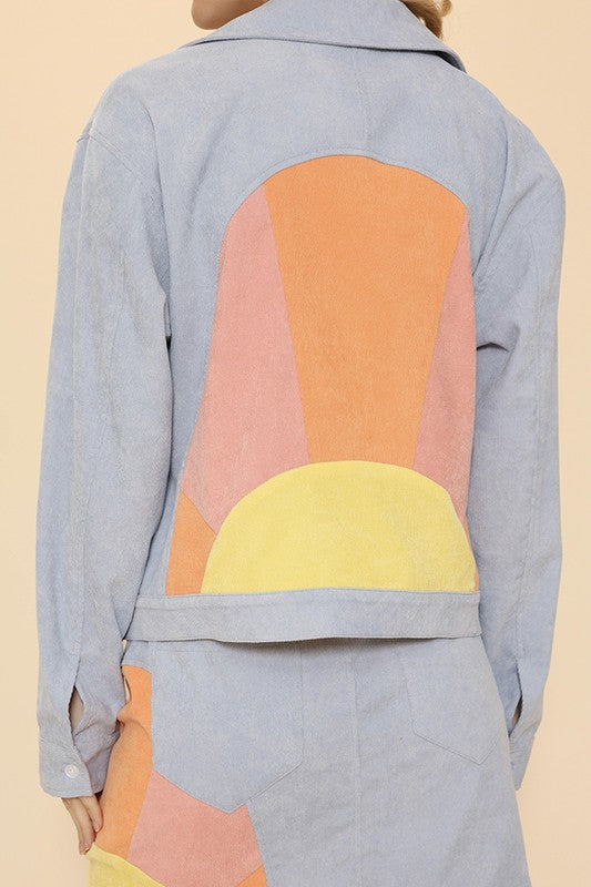 Corduroy Sunburst Retro Jacket