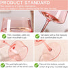 Pink Coupe Glasses Set of 6-13 Oz Large Capacity Martini Glassware - Versatile Tall Cocktail Glasses- Hand-Blown Colored Champagne Coupe Glass-Art Deco Cocktail Glasses Set-Mother'S Day Gifts