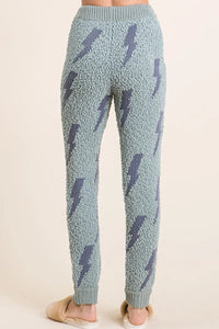 Cozy Lightning Bolt Popcorn Sweatpants