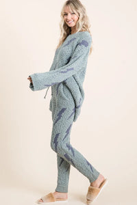 Cozy Lightning Bolt Popcorn Sweatpants