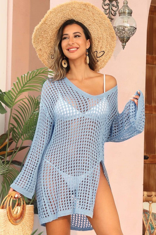 Crochet Side Split Beach Cover Up- Boho Chic Styles by Reef Love