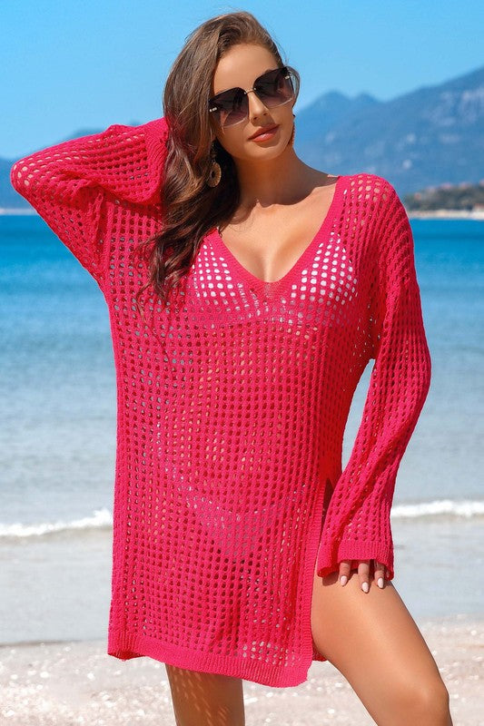 Crochet Side Split Beach Cover Up- Boho Chic Styles by Reef Love