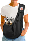 Dog Sling Carrier for Small Dogs Puppy Carrier for Small Dogs (Rose Red, Adjustable Strap for 3-10 Lbs & Zipper Pocket)