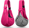 Dog Sling Carrier for Small Dogs Puppy Carrier for Small Dogs (Rose Red, Adjustable Strap for 3-10 Lbs & Zipper Pocket)